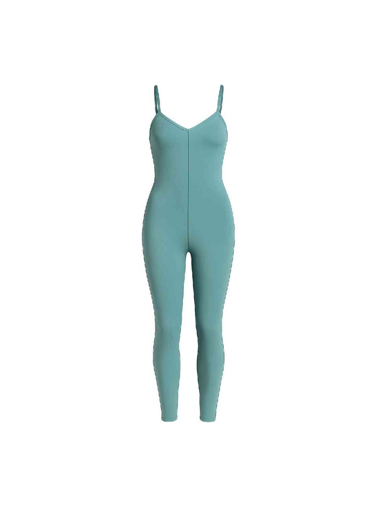 Teal Long Crisscross One-Piece