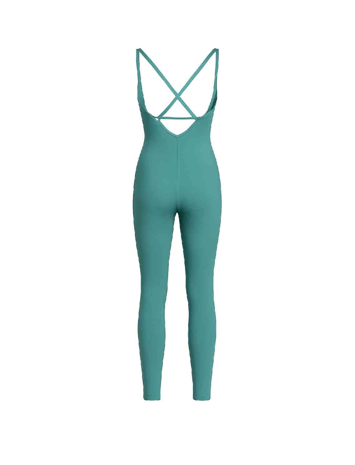 Teal Long Crisscross One-Piece